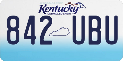 KY license plate 842UBU