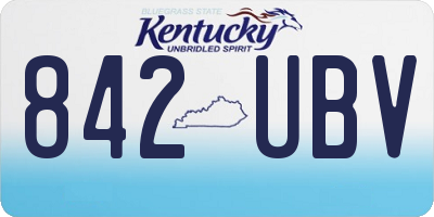 KY license plate 842UBV
