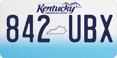 KY license plate 842UBX