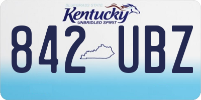 KY license plate 842UBZ
