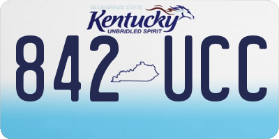 KY license plate 842UCC
