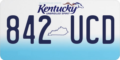 KY license plate 842UCD