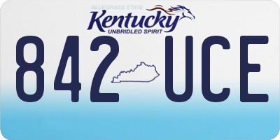 KY license plate 842UCE