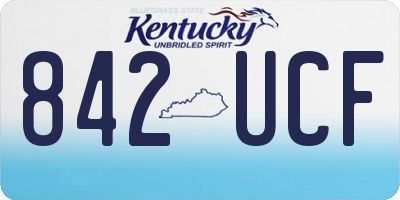 KY license plate 842UCF