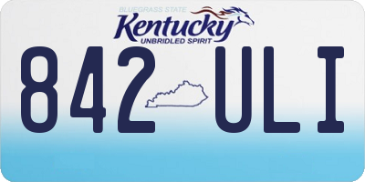 KY license plate 842ULI
