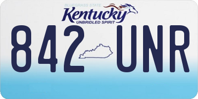 KY license plate 842UNR