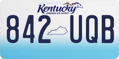 KY license plate 842UQB