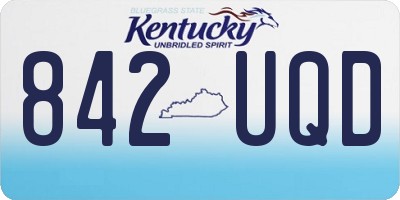 KY license plate 842UQD