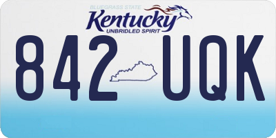 KY license plate 842UQK