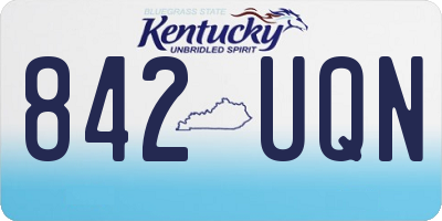 KY license plate 842UQN
