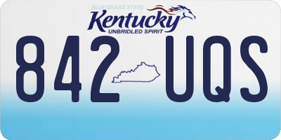 KY license plate 842UQS
