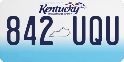 KY license plate 842UQU