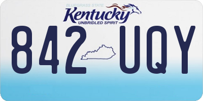 KY license plate 842UQY