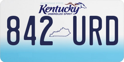 KY license plate 842URD