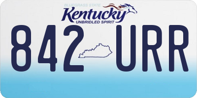 KY license plate 842URR