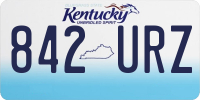 KY license plate 842URZ