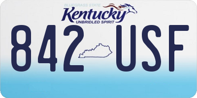 KY license plate 842USF