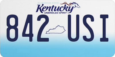 KY license plate 842USI