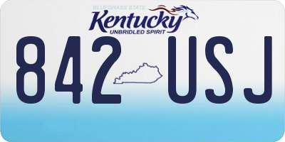 KY license plate 842USJ