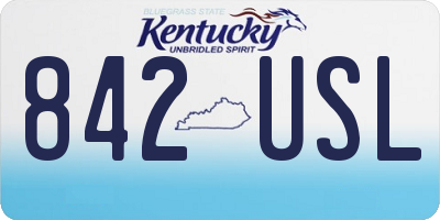 KY license plate 842USL