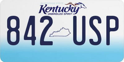 KY license plate 842USP