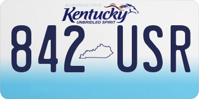 KY license plate 842USR