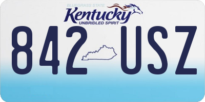 KY license plate 842USZ