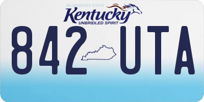 KY license plate 842UTA