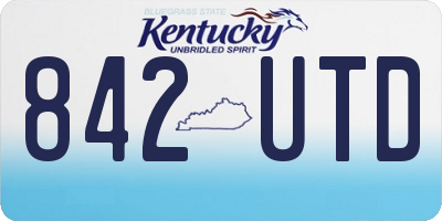 KY license plate 842UTD