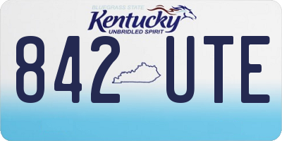 KY license plate 842UTE