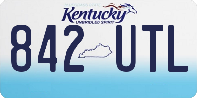 KY license plate 842UTL