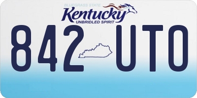 KY license plate 842UTO