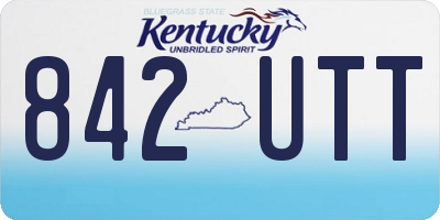 KY license plate 842UTT