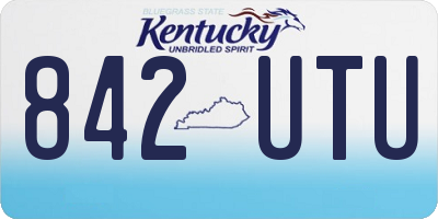 KY license plate 842UTU