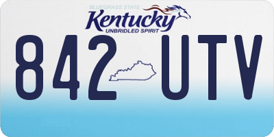 KY license plate 842UTV