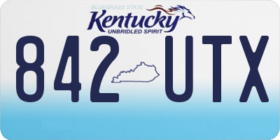 KY license plate 842UTX