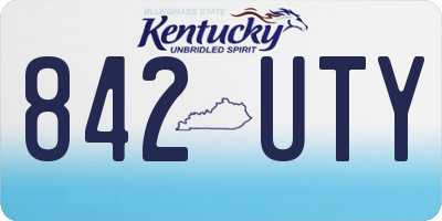 KY license plate 842UTY