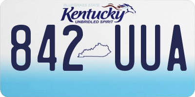 KY license plate 842UUA