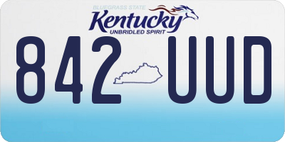 KY license plate 842UUD