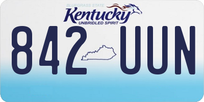 KY license plate 842UUN