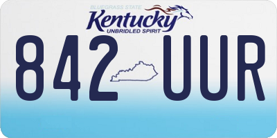 KY license plate 842UUR