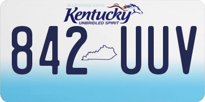 KY license plate 842UUV