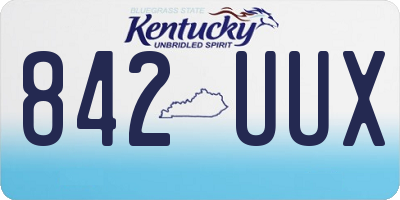 KY license plate 842UUX