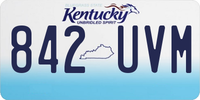 KY license plate 842UVM