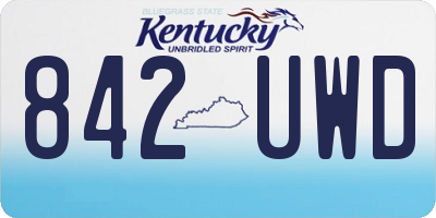 KY license plate 842UWD