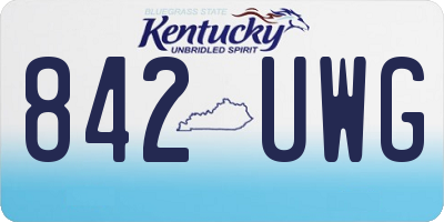 KY license plate 842UWG