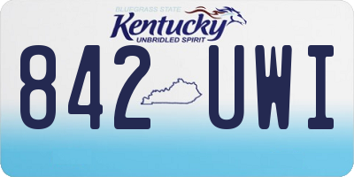 KY license plate 842UWI