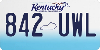 KY license plate 842UWL