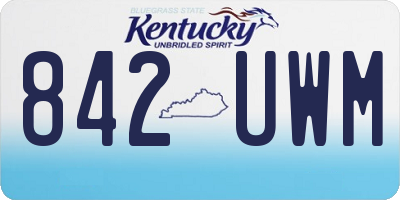 KY license plate 842UWM