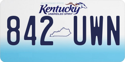 KY license plate 842UWN